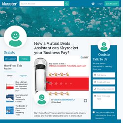 How a Virtual Deals Assistant can Skyrocket your Business Pay?