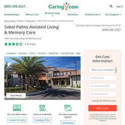 Sabal Palms Assisted Living & Memory Care - $3995/Mo Starting Cost