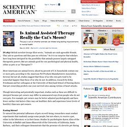 Is Animal Assisted Therapy Really the Cat's Meow?
