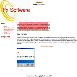 Fx Free Software & Assistive Software, download site for VuBar, TBar, Edgeless & other applications