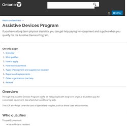 Assistive Devices Program