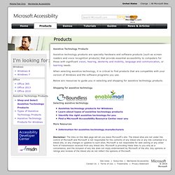 Assistive Technology Products: Overview