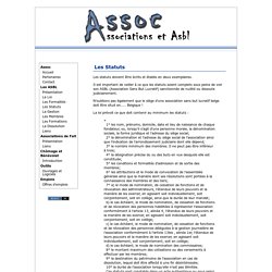 Assoc - Associations et Asbl : Statuts des asbl
