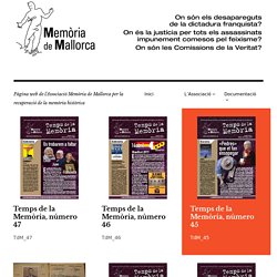 Pàgina web de l'Associació Memòria de Mallorca per la recuperació de la memòria històrica