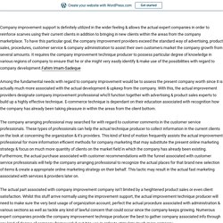 The actual Really worth associated Business Development Service With regard to Expert Companies – Site Title