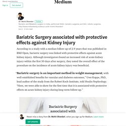 Bariatric Surgery associated with protective effects against Kidney Injury