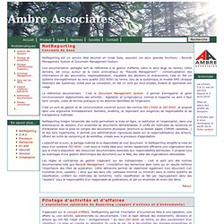 Ambre Associates présente NetReporting : Pilotage d´affaires par le Records Management