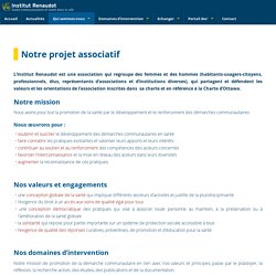 Notre projet associatif - Institut Renaudot