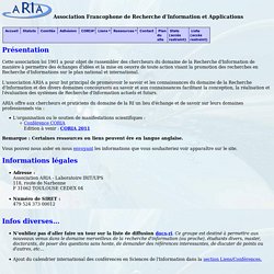 Association Francophone de Recherche d'Information et Applications