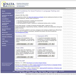 ropean Association for Language Testing and Assessment