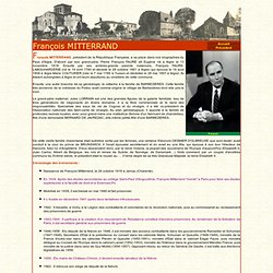 Association Histoires du Pays d'Aigre Charente - biographie de François MITTERRAND