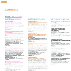 Actia - Association de Coordination Technique pour l'Industrie Agro-Alimentaire