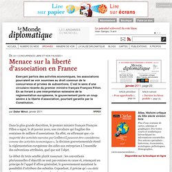 Menace sur la liberté d’association en France, par Didier Minot