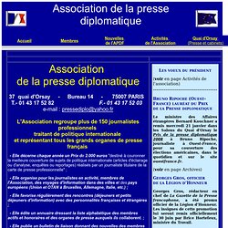 Site association de la presse diplomatique française apdf pressediplo