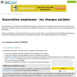 Association employeur : les charges sociales - Créer une association