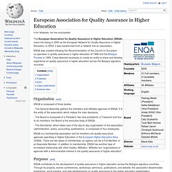 European Association for Quality Assurance in Higher Education
