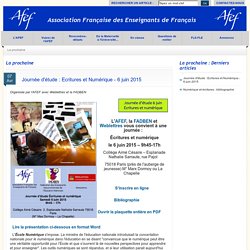 AFEF : Association Française des Enseignants de Français
