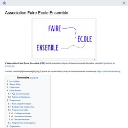Association Faire Ecole Ensemble — Wiki Faire Ecole