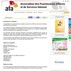 AFA - Association des Fournisseurs d'Accès et de Services Internet - Netiquette