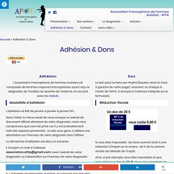 Adhésion & Dons - AFFA - Association Francophone de Femmes Autistes