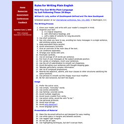 39 Steps for Writing Plain English by William Lutz