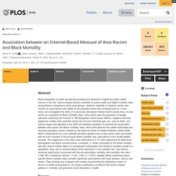 Association between an Internet-Based Measure of Area Racism and Black Mortality