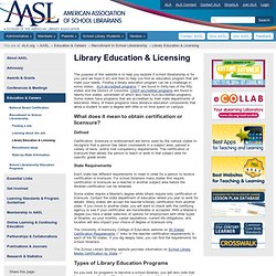 Library Education & Licensing