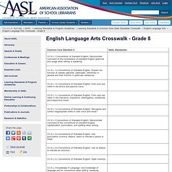 English Language Arts Crosswalk - Grade 8