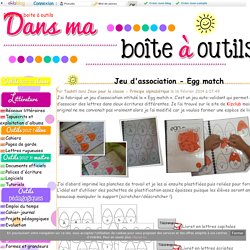 Jeu d'association - Egg match - Dans ma boite à outils