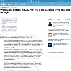 Word association: Study matches brain scans with complex thought