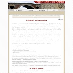 Association Médiation Toulouse-Pyrénées : principes - domaine