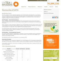 UK Tea & Infusions Association - Membership of UKTIA