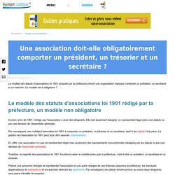 Une association doit-elle obligatoirement comporter un président, un trésorier et un secrétaire