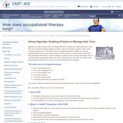 Canadian Association of Occupational Therapists -Quick Tip - School Agendas: Enabling Children to Manage their Time