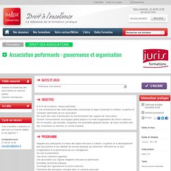 Association performante : gouvernance et organisation