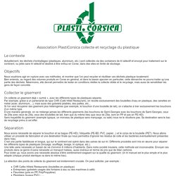Association PlastiCorsica collecte et recyclage du plastique