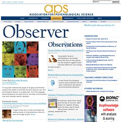 APS Observer - Toy Stories