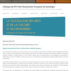 Colloque du RT14 de l'Association Française de Sociologie