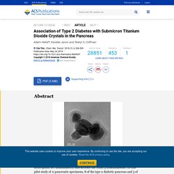 Association of Type 2 Diabetes with Submicron Titanium Dioxide Crystals in the Pancreas