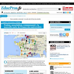 Fusion, association, communauté : la nouvelle carte de France des universités - Enquête sur Educpros