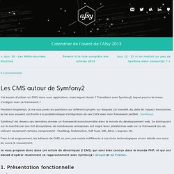 Association Francophone des Utilisateurs de Symfony - calendrier de l'avent 2013 - Jour 11 - Les CMS autour de Symfony2