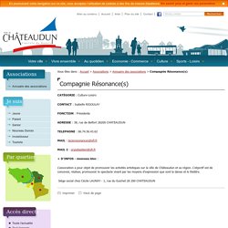 Compagnie Résonance(s) - Annuaire des associations - Associations - Ville de Chateaudun