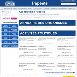 Les associations sur la commune de Papeete - Mairie de Papeete et sa ville