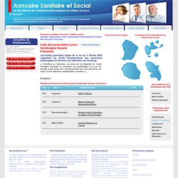 Associations pour handicapés Départements d'Outre-Mer Guyane Française