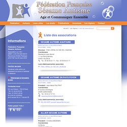 Liste des associations, Fédération Française Sésame Autisme