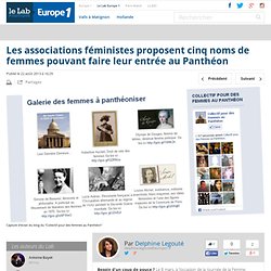 Entrée de femmes au Panthéon : les cinq noms proposés par les associations féministes