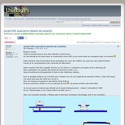 projet CNC associative (besoin de conseils) : Projets de fraiseuse et portique d'usinage CNC