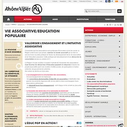 Vie associative/Education populaire en Rhône Alpes