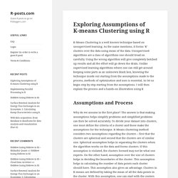 Exploring Assumptions of K-means Clustering using R – R-posts.com