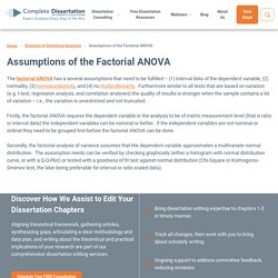 Assumptions of the Factorial ANOVA » Statistics Solutions